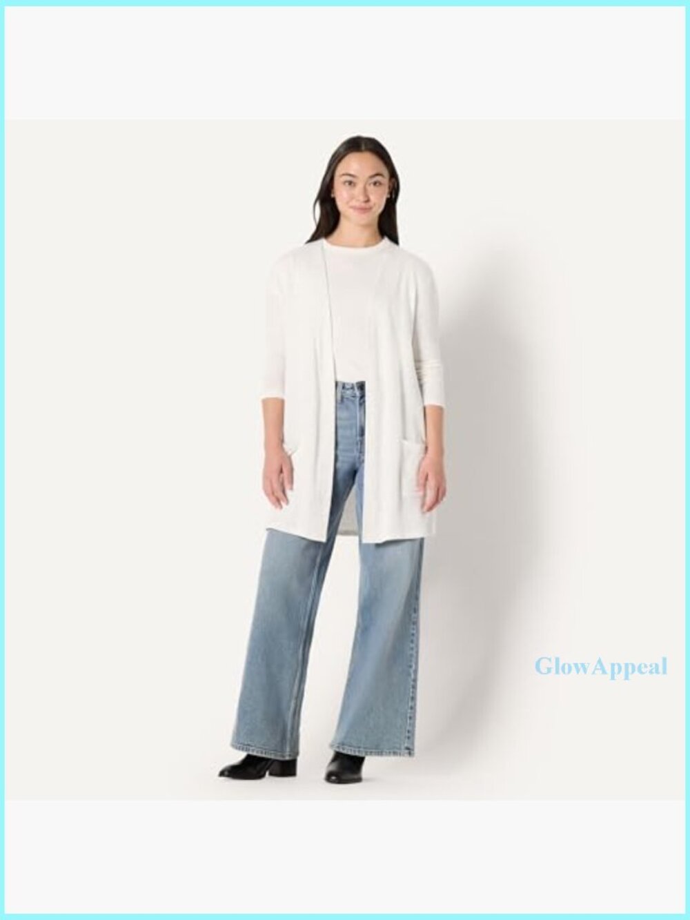 Relaxed Fit Open Front Cardigan Lightweight Cotton Blend Jersey Lounge Wear - Picture 5 of 7
